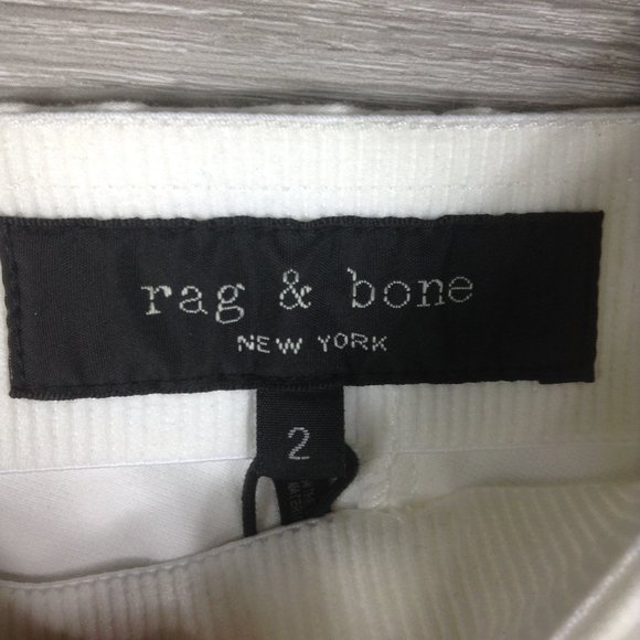 Rag & Bone White Simone Snap Front Pant - Picture 6 of 7